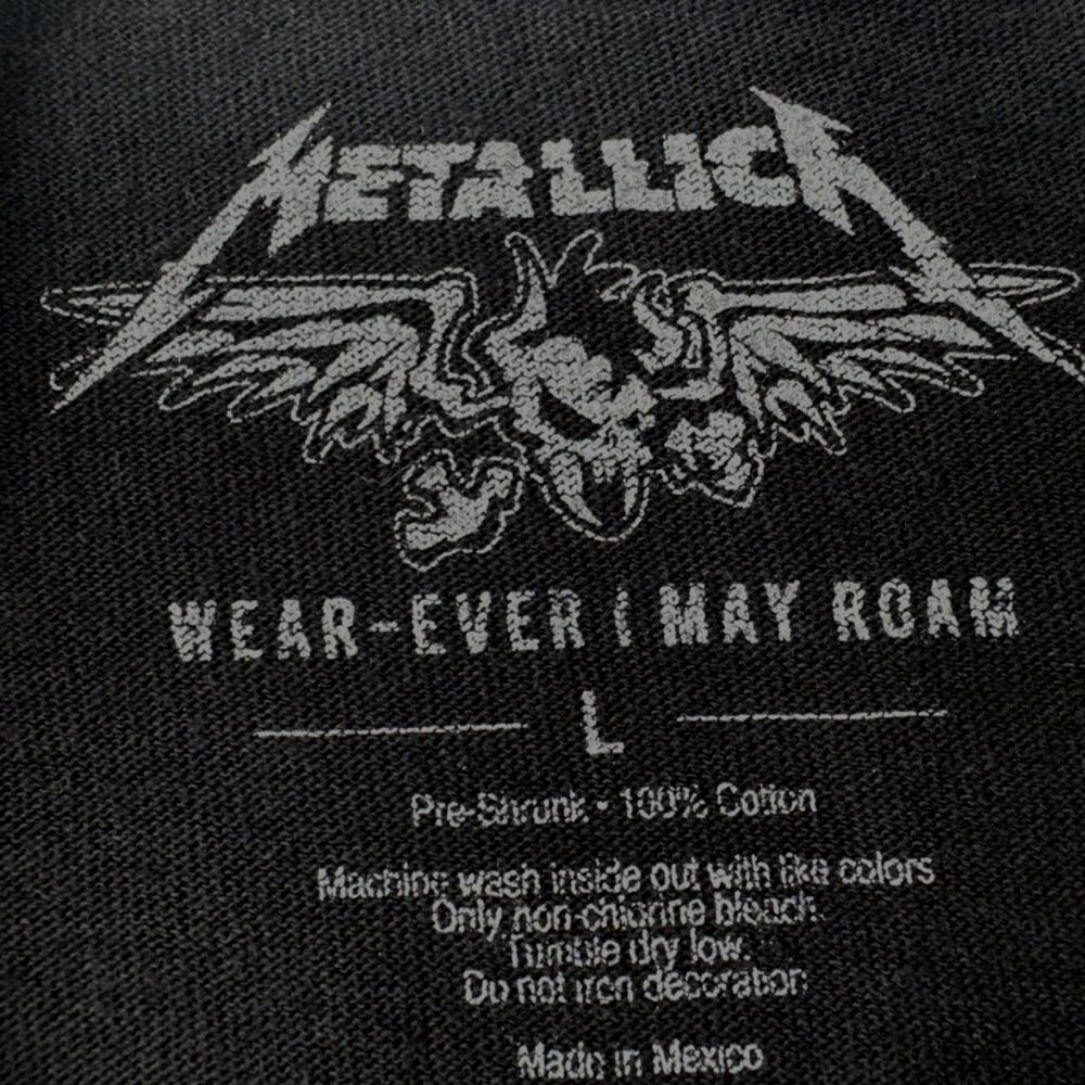 Metallica T Shirt Mens Large Black World Wired Tour 2018 2019 Concert Skull Tee - Picture 3 of 9